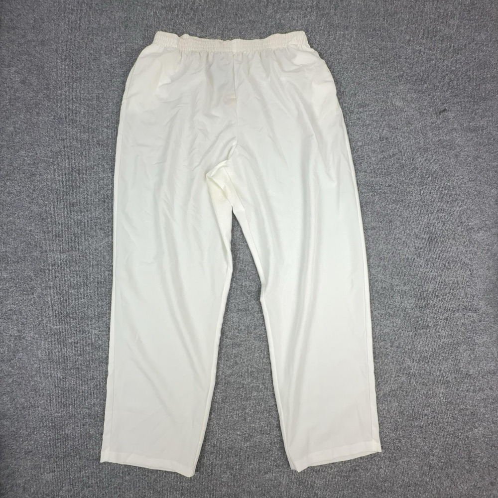Graver Studio Dress Pants Womens 2X White Microfiber Elastic Waist Pull On USA